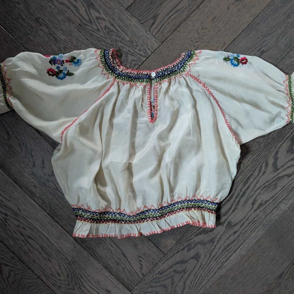 Doen Antonella Blouse - Rare Cream / Rainbow Colorway - Picture 3 of 6